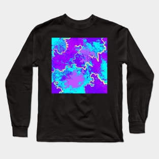 Purple & blue Marble Long Sleeve T-Shirt